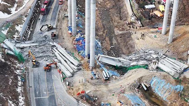 韓國一高速橋梁倒塌已致4死6傷